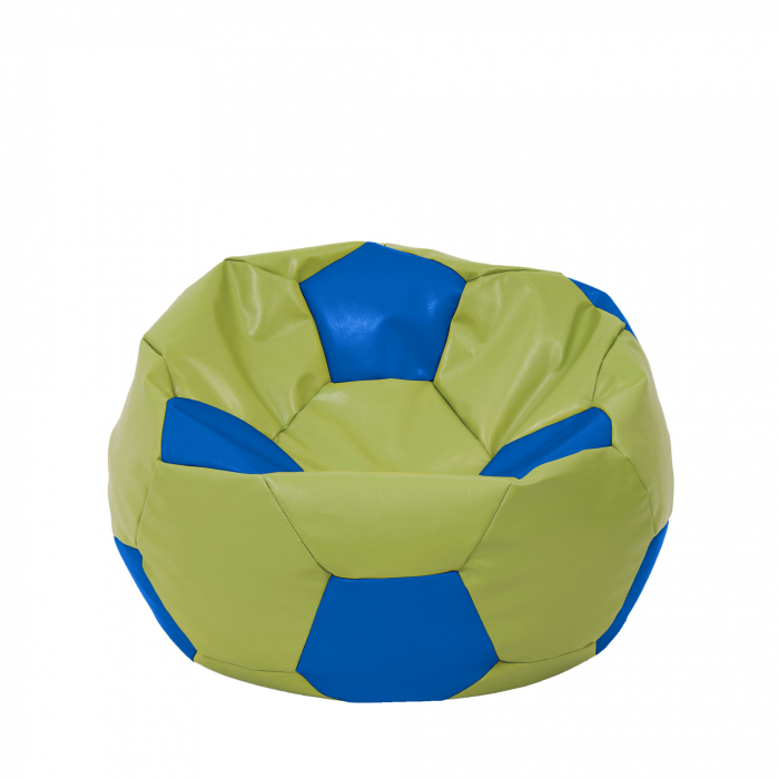 Mondo Ball - fotoliu puf - imitatie piele - verde/albastru [1]