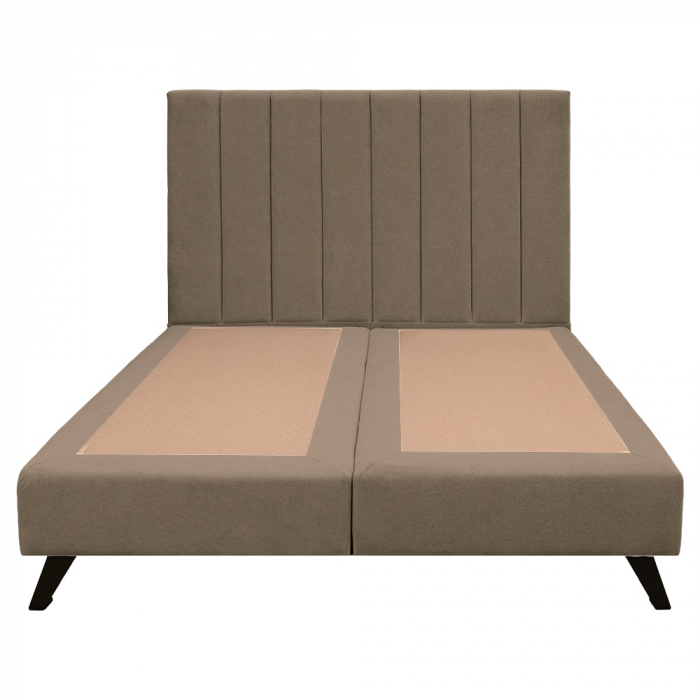 Pat dublu tapițat boxspring Columbia cu picioare, cappuccino, 180/200 [2]