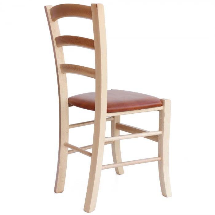 Scaun Paesana, cadru fag, material piele ecologica cognac [2]