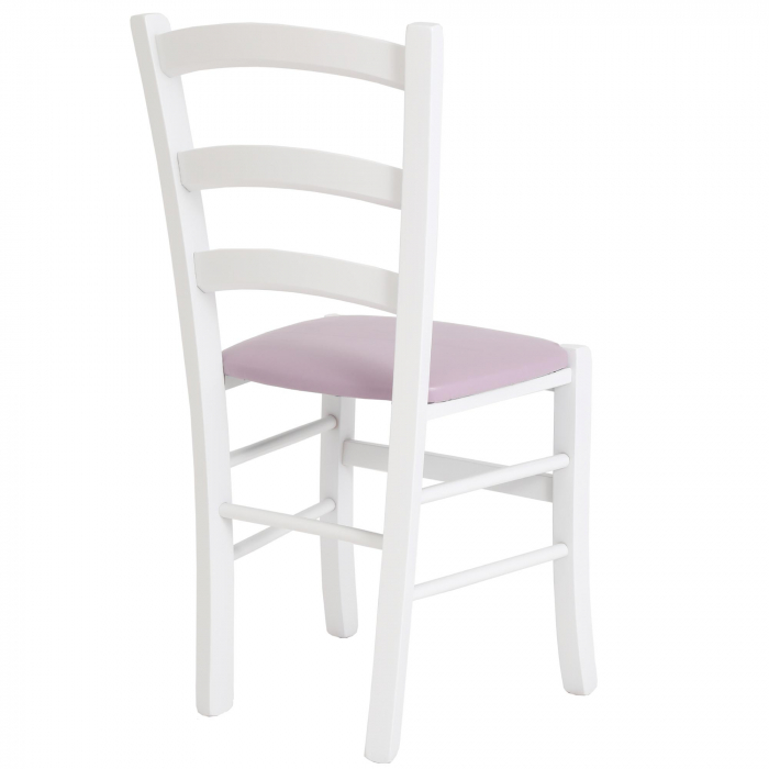 Scaun Paesana, cadru fag, culoare alb, material piele ecologica mov [3]