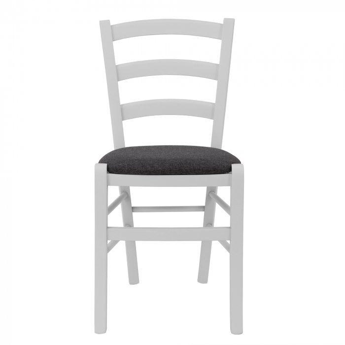 Scaun Paesana, cadru fag, culoare alb, material stofa S05 gri [2]