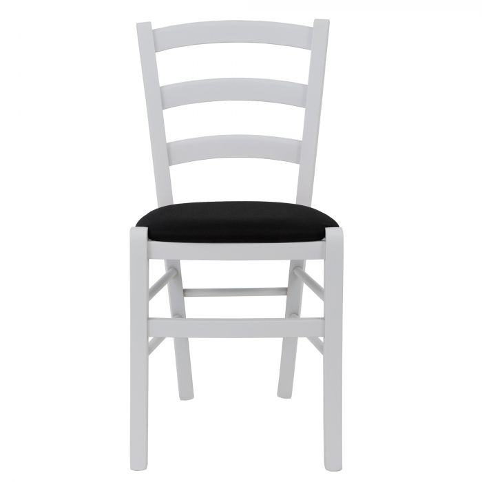 Scaun Paesana, cadru fag, culoare alb, material stofa S14 negru [2]