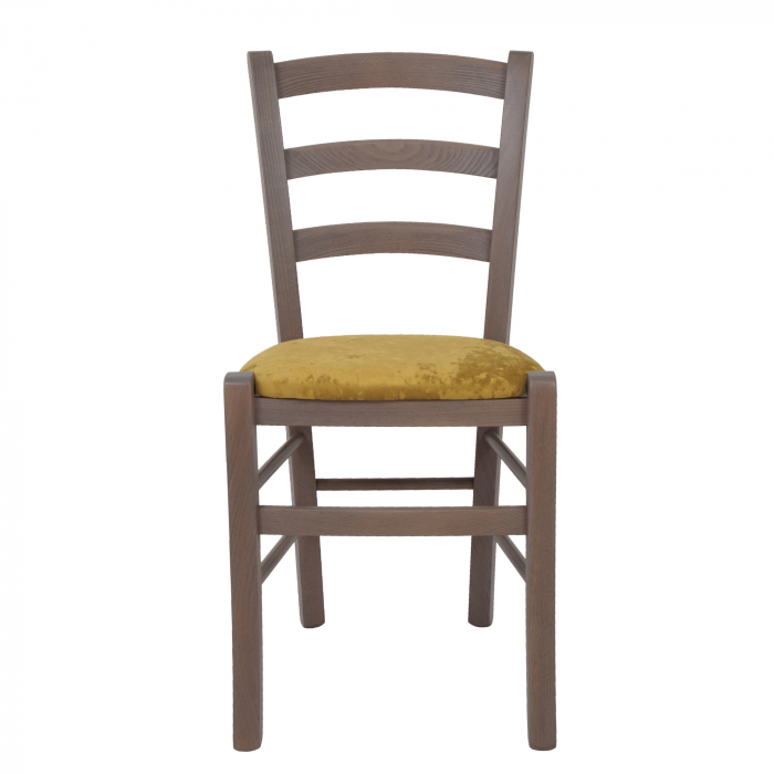 Scaun Paesana, cadru fag, culoare gri, material stofa E51 galben [2]
