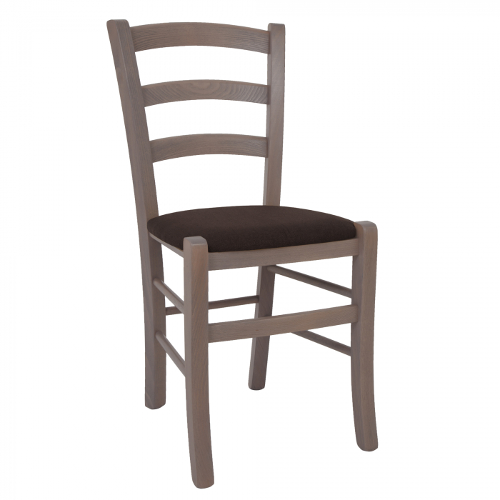 Scaun Paesana, cadru fag, culoare gri, material stofa G08 maro [1]