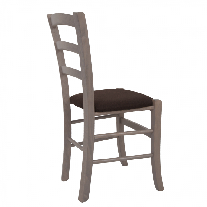 Scaun Paesana, cadru fag, culoare gri, material stofa G08 maro [3]