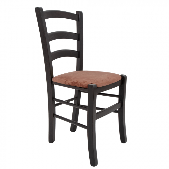 Scaun Paesana, cadru fag, culoare wenge, material stofa E45 roz [5]