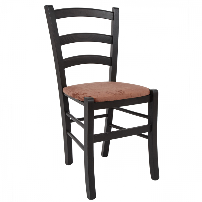 Scaun Paesana, cadru fag, culoare wenge, material stofa E45 roz [1]