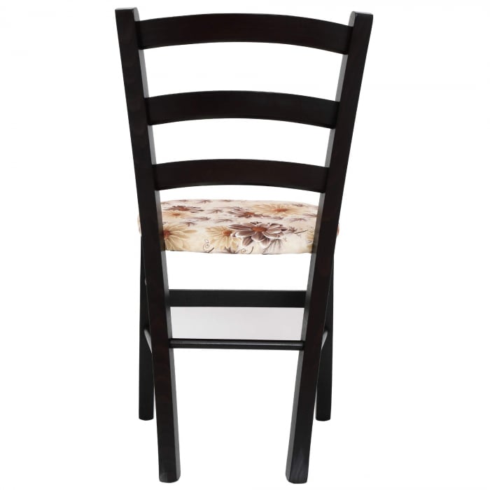 Scaun Paesana, cadru fag, culoare wenge, material stofa print floral maro [5]