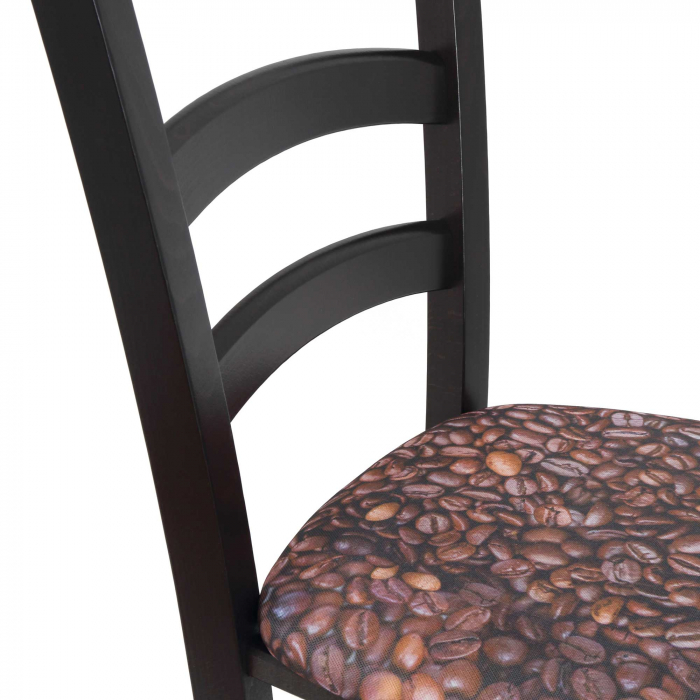 Scaun Paesana, cadru fag, culoare wenge, material stofa print catifea [5]