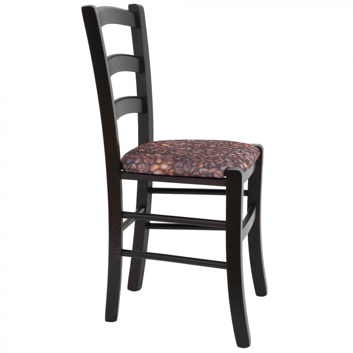 Scaun Paesana, cadru fag, culoare wenge, material stofa print catifea [2]
