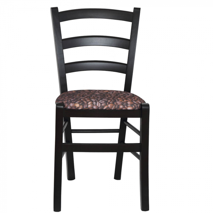 Scaun Paesana, cadru fag, culoare wenge, material stofa print catifea [3]
