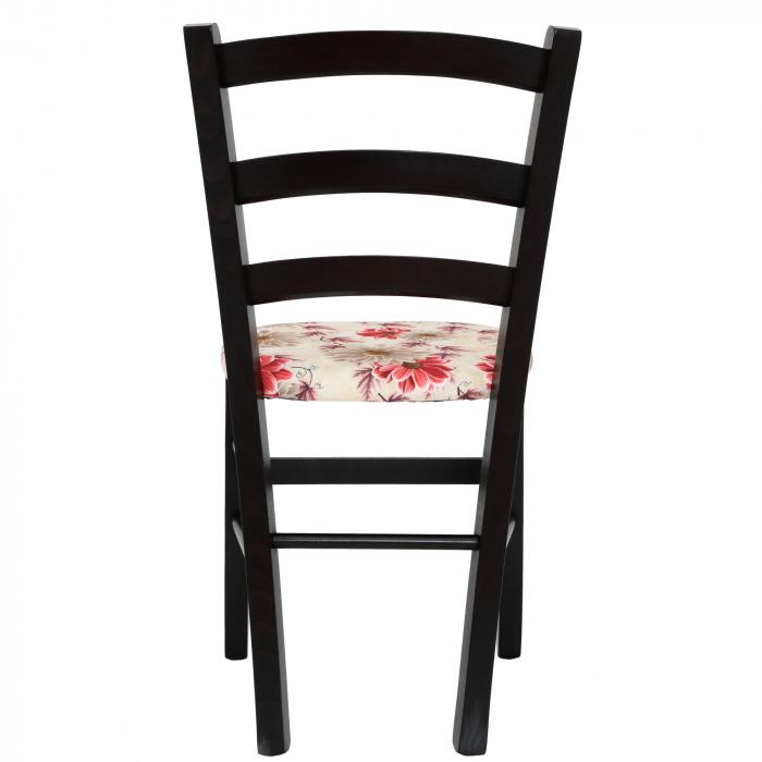 Scaun Paesana, cadru fag, culoare wenge, material stofa print floral rosu [5]