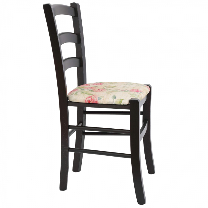 Scaun Paesana, cadru fag, culoare wenge, material stofa print floral vintage [2]