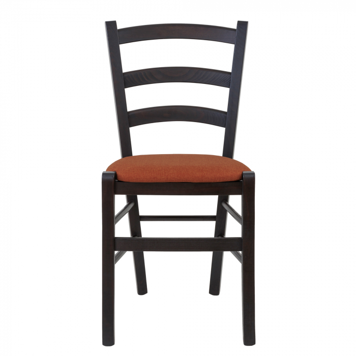 Scaun Paesana, cadru fag, culoare wenge, material stofa S25 portocaliu [2]
