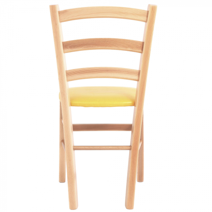 Scaun Paesana, cadru fag, material piele ecologica galben [4]