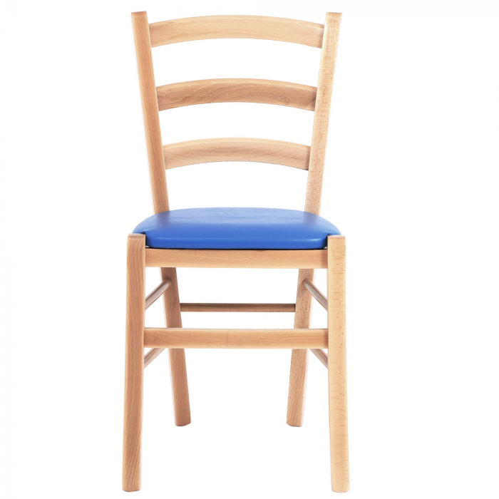 Scaun Paesana, cadru fag, material piele ecologica albastru [4]