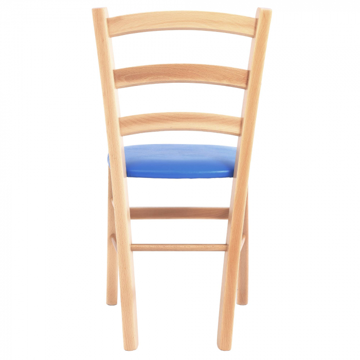 Scaun Paesana, cadru fag, material piele ecologica albastru [3]
