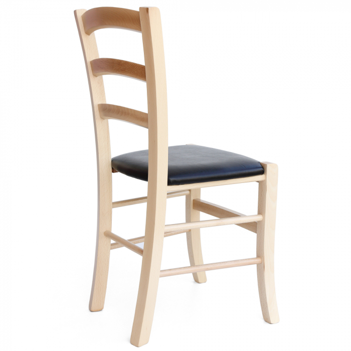 Scaun Paesana, cadru fag, material piele ecologica negru [2]