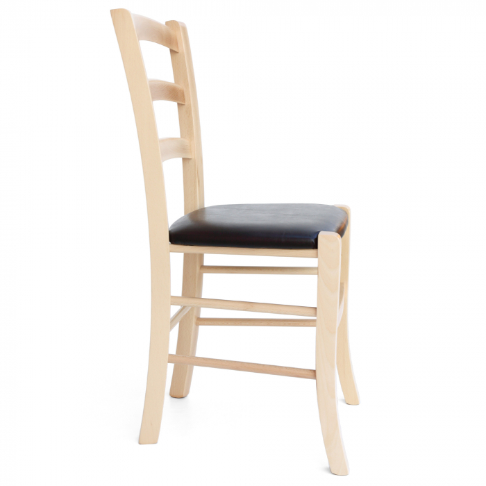 Scaun Paesana, cadru fag, material piele ecologica negru [3]