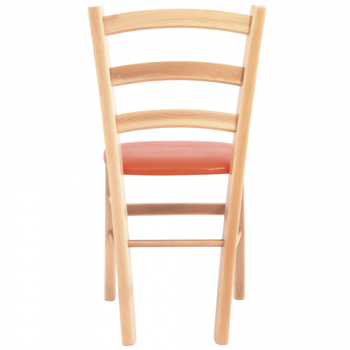 Scaun Paesana, cadru fag, material piele ecologica portocaliu [4]