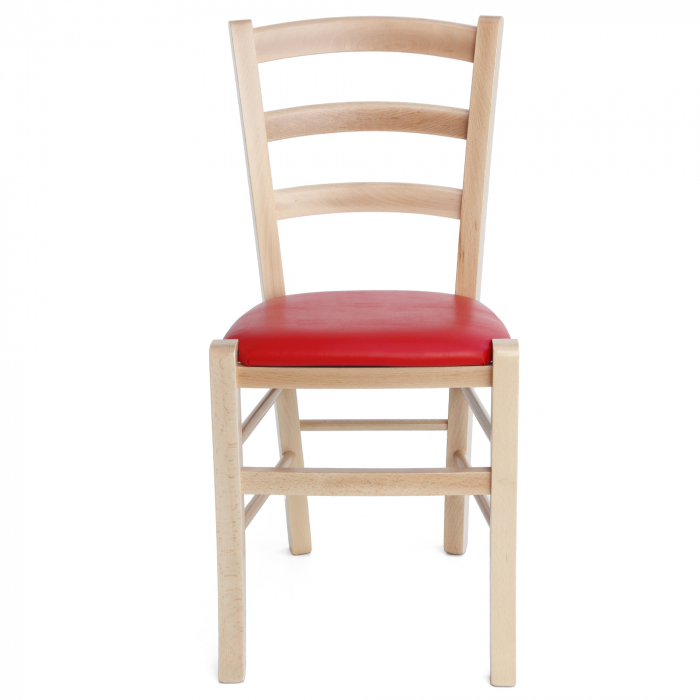 Scaun Paesana, cadru fag, material piele ecologica rosu [4]