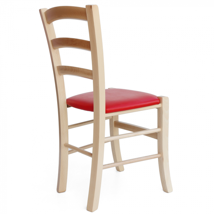 Scaun Paesana, cadru fag, material piele ecologica rosu [2]