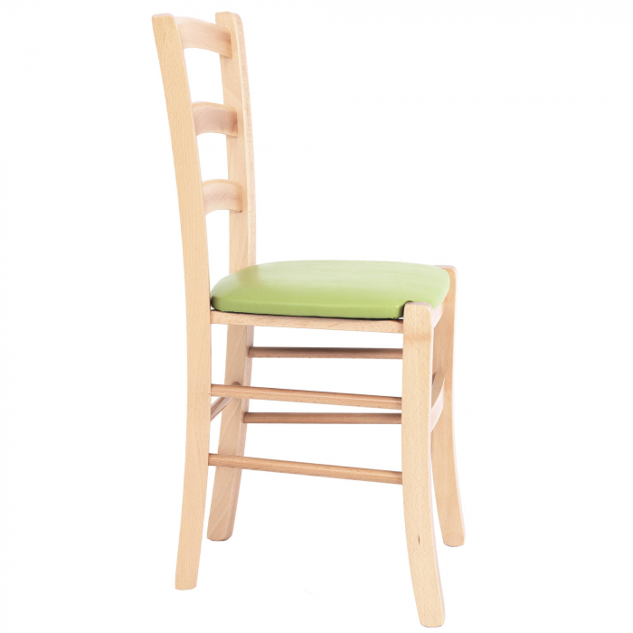 Scaun Paesana, cadru fag, material piele ecologica verde [2]