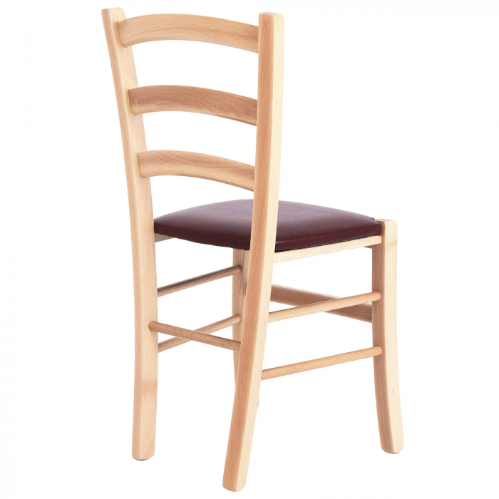Scaun Paesana, cadru fag, material piele ecologica visiniu [3]