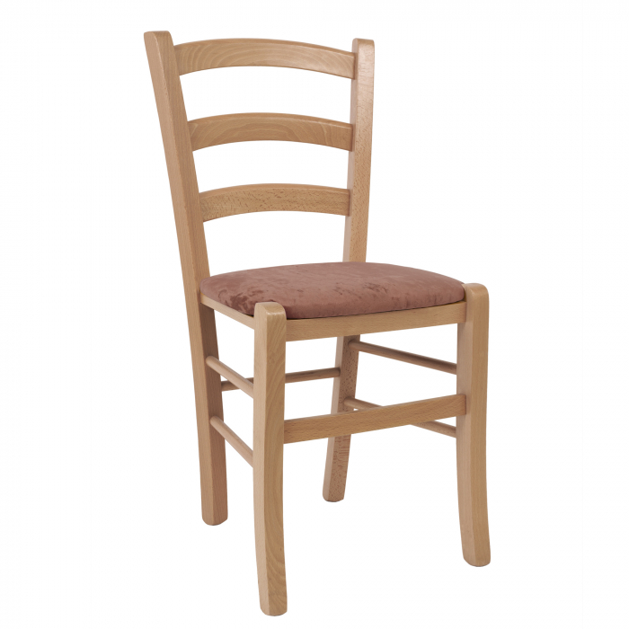 Scaun Paesana, cadru fag, material stofa E45 roz [1]