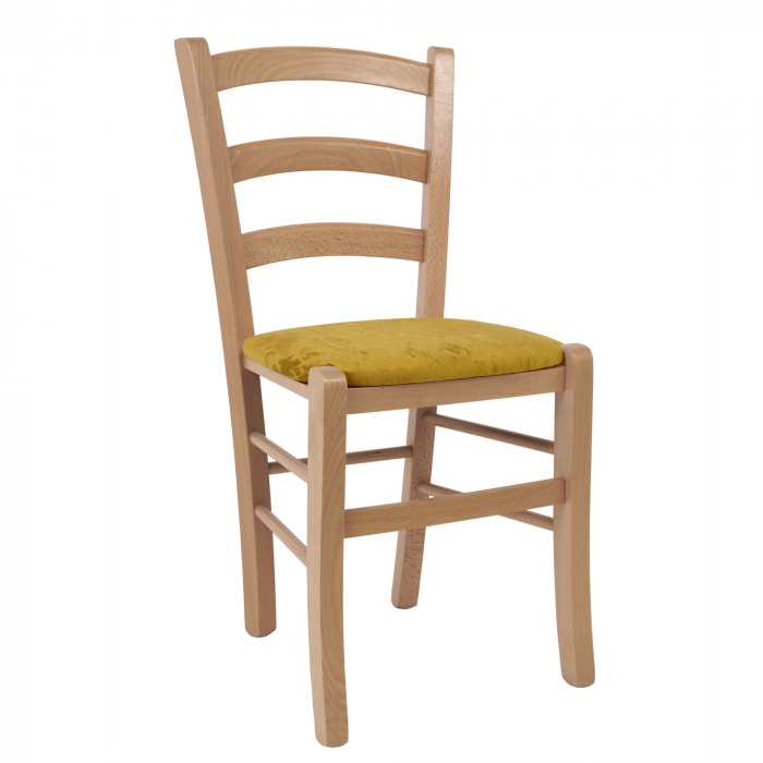 Scaun Paesana, cadru fag, material stofa E51 galben [1]