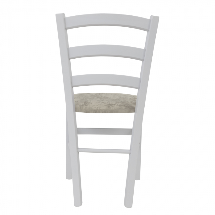 Scaun Paesana, cadru fag, culoare alb, material stofa E04 crem [4]