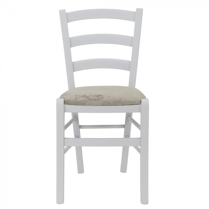 Scaun Paesana, cadru fag, culoare alb, material stofa E04 crem [2]