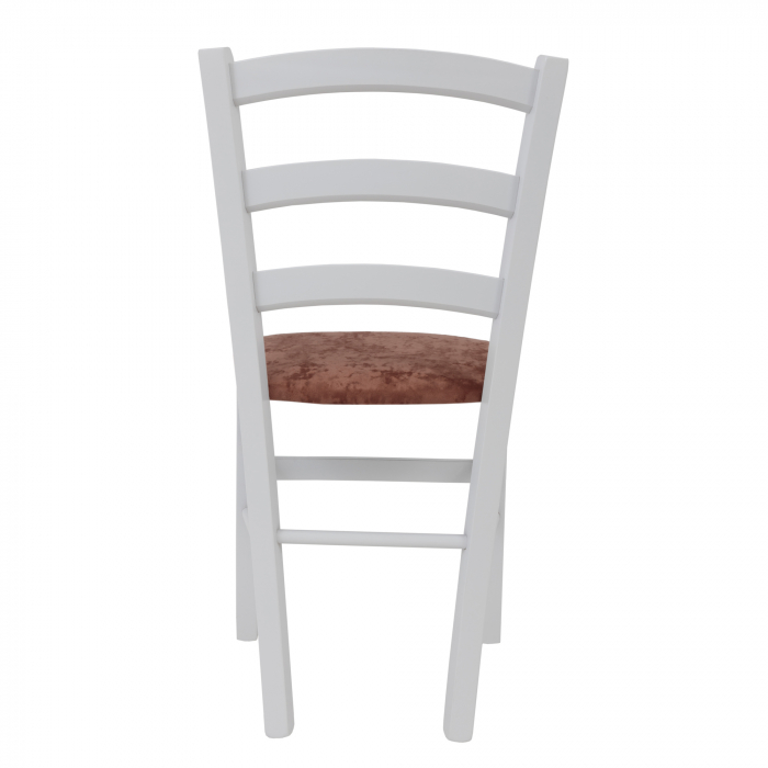Scaun Paesana, cadru fag, culoare alb, material stofa E45 roz [4]