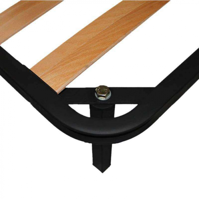 Somiera metalica cu picioare de 25cm, 120/200 cm [4]