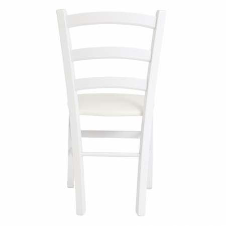 Scaun Paesana, cadru fag, culoare alb, material piele ecologica alb [3]