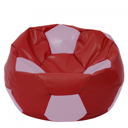 Fotolii Puf - Mega Ball - fotoliu puf - imitatie piele rosu/mov