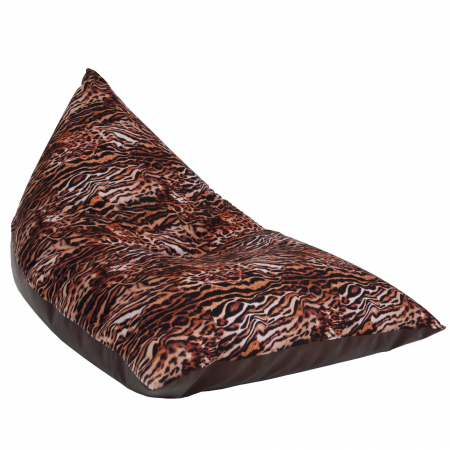 Fotolii Puf - Bean bag Relax - Blana tigru - Imitatie piele maro