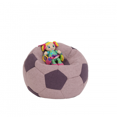 Baby Ball - fotoliu puf -stofa G-roz/mov [2]