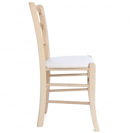 Scaun Paesana, cadru fag, material piele ecologica crem [2]