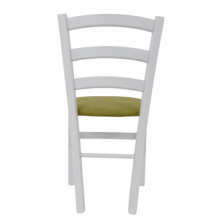 Scaun Paesana, cadru fag, culoare alb, material stofa K2 verde [3]