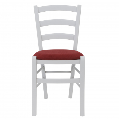 Scaun Paesana, cadru fag, culoare alb, material stofa K14 cranberry [1]