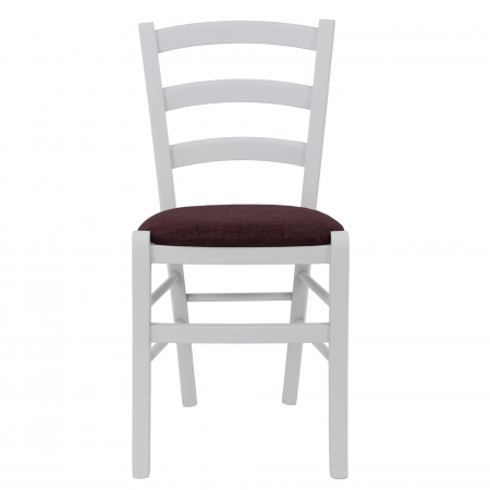 Scaun Paesana, cadru fag, culoare alb, material stofa S78 bordo [1]