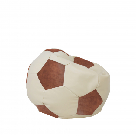 Baby Ball - fotoliu puf - imitatie piele crem/cognac [1]