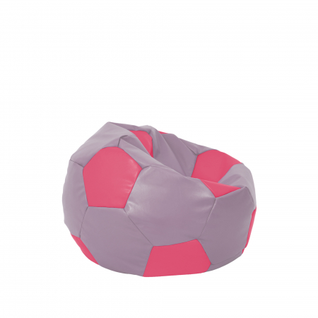 Baby Ball - fotoliu puf - imitatie piele mov/roz [1]