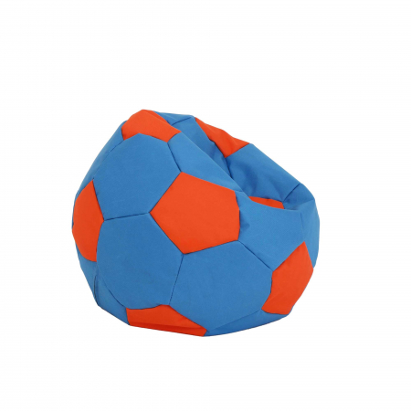 Fotolii Puf - Baby Ball - fotoliu puf - stofa impermeabila albastru/portocaliu