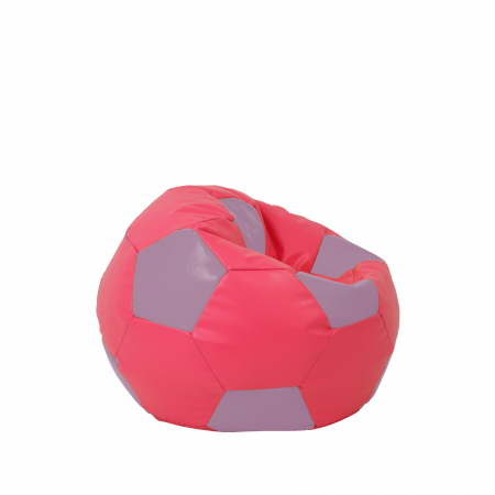Baby Ball - fotoliu puf - imitatie piele roz/mov [1]