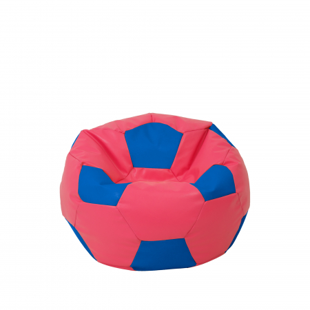 Fotolii Puf - Baby Ball - fotoliu puf - imitatie piele roz/albastru