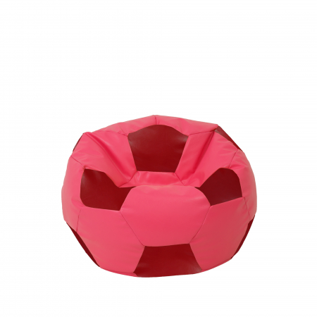 Fotolii Puf - Baby Ball - fotoliu puf - imitatie piele roz/rosu