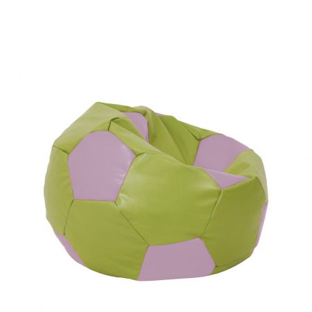 Baby Ball - fotoliu puf - imitatie piele verde/mov [1]