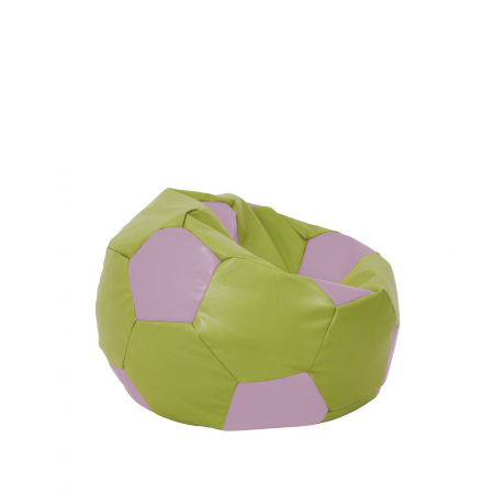 Baby Ball - fotoliu puf - imitatie piele verde/mov [1]